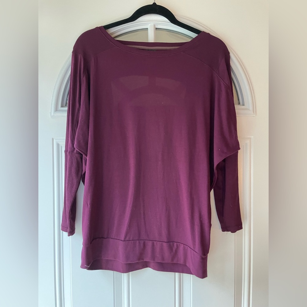 Champion size M open back purple shirt